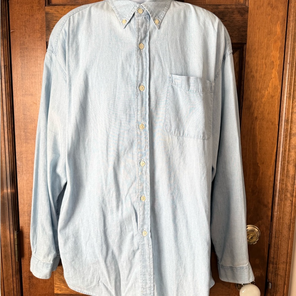 GAP Light Blue Casual Button-Down Shirt XL